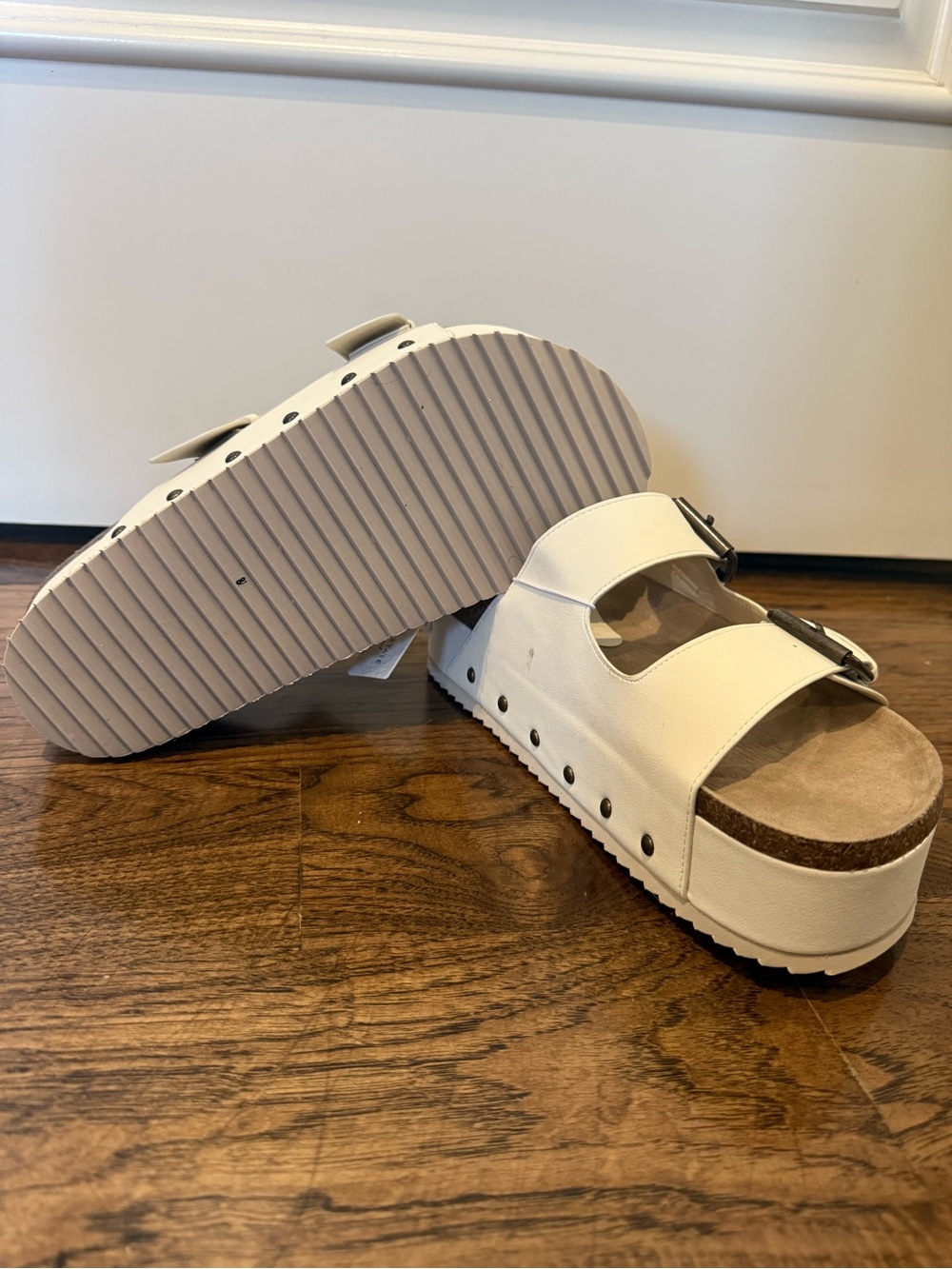 Altar'd State Ivory Studded Platform Slide